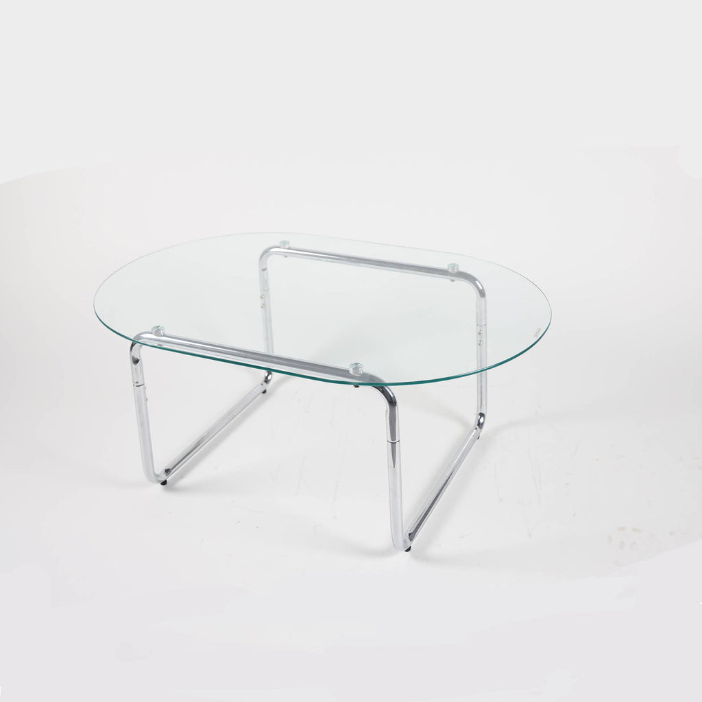 Table basse en verre trempé incurvé — Gris