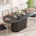 Table à manger ovale extensible 4-6 places — Noir