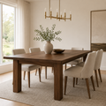 Table à manger en bois massif — extensible