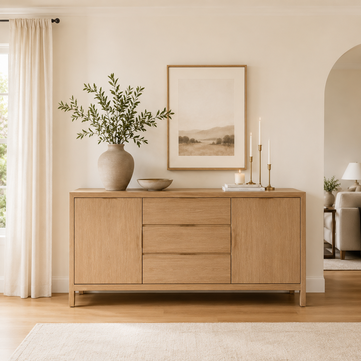 Buffet en chêne clair