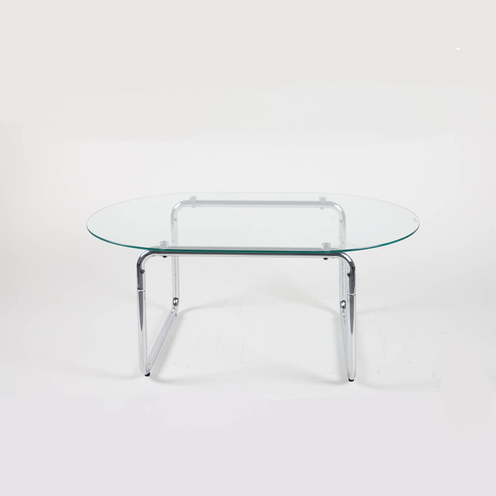 Table basse en verre trempé incurvé — Gris
