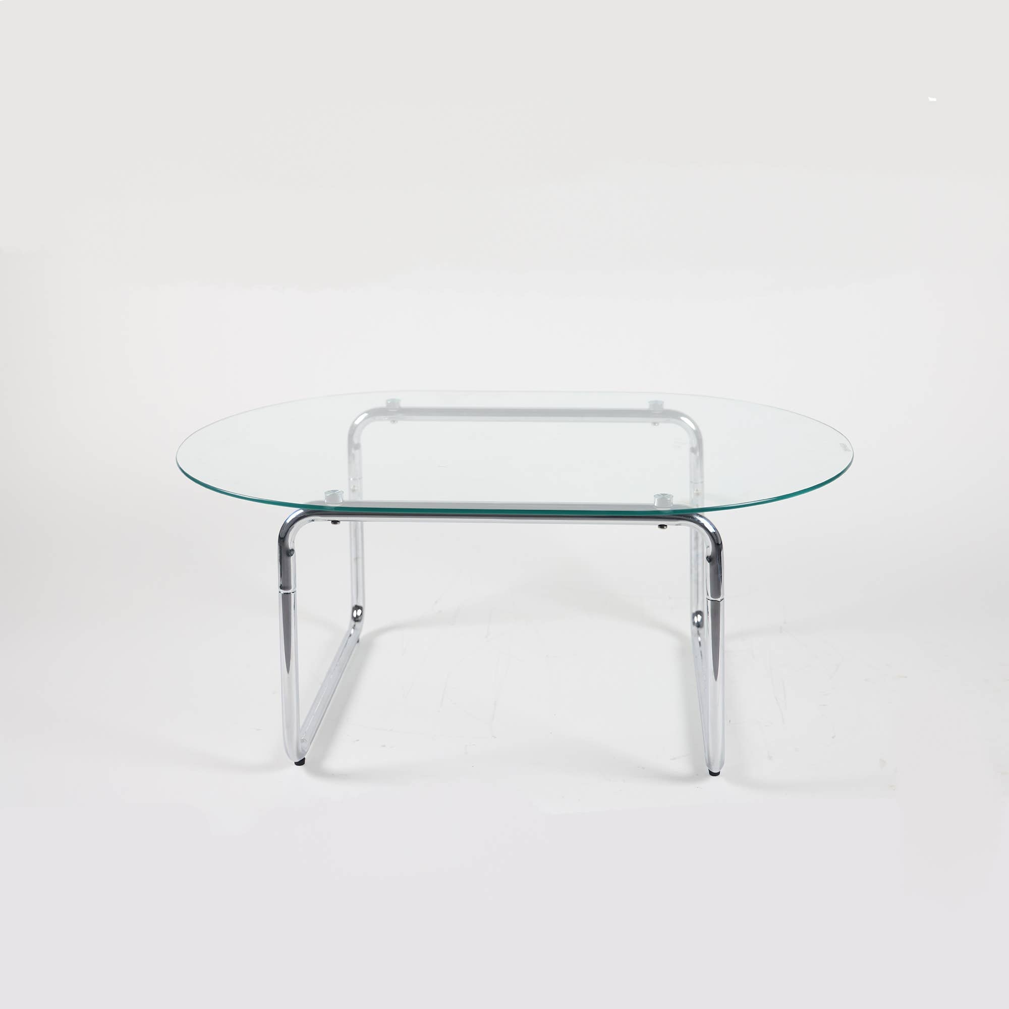 Table basse en verre trempé incurvé — Gris