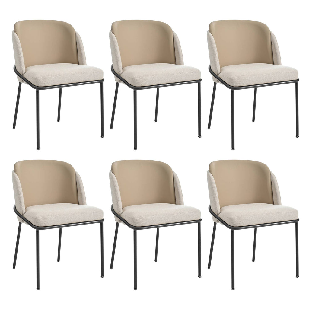 Ensemble de 6 chaises de salle à manger — Beige